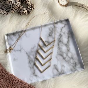 Gold Chevron Style Necklace